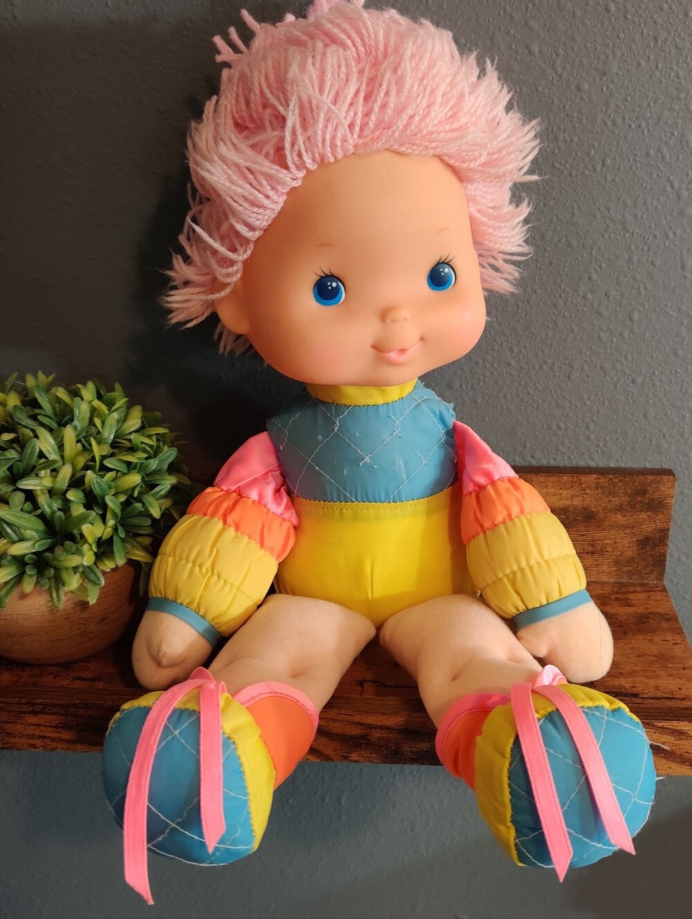 Rainbow Brite Doll Tickled Pink Baby 15" Vintage Hallmark Original Plush 1983